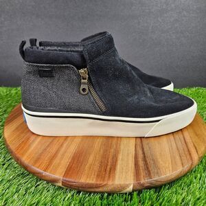 Keds Boots Womens 9 Cooper Ankle Bootie Sneaker WH64937 Black Suede Zip Comfort